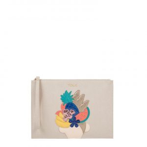 Bolso Clutch Patch Fruit Marfil Tous