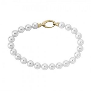Pulsera Clásico Dorado (Perlas 7mm)