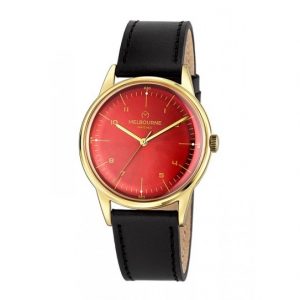 Reloj Yarra River Negro de Esfera Roja